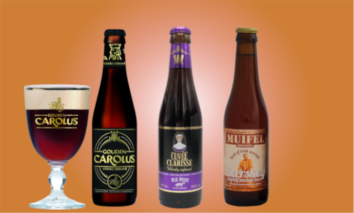 Drie whiskey bieren